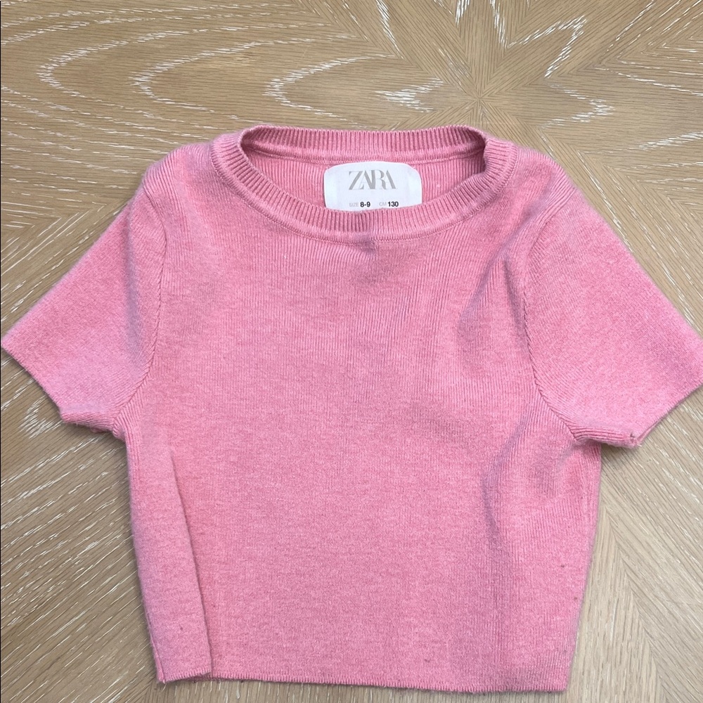 Zara Blush Pink Short Sleeve Top